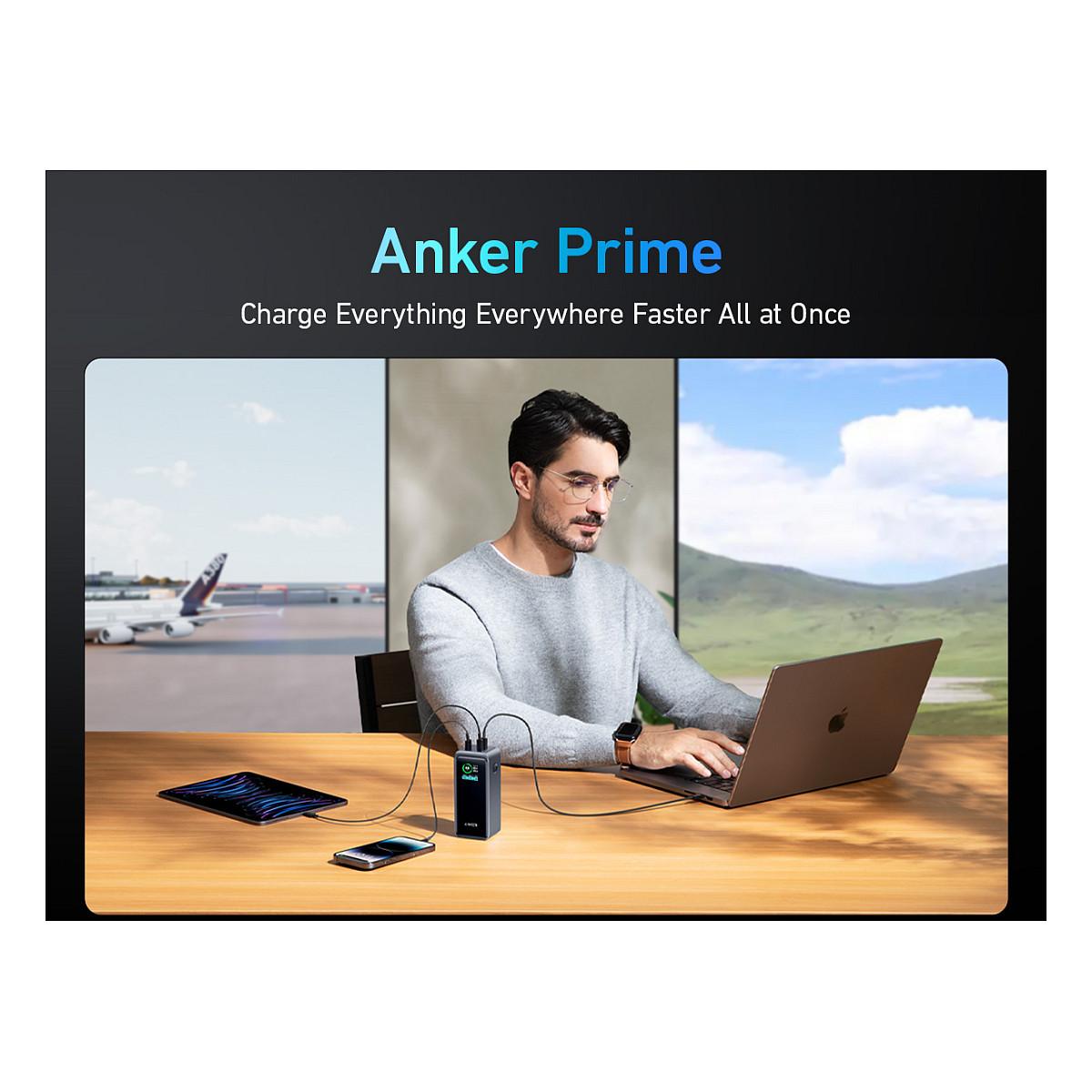 Powerbank Anker Prime A1336 / 20000mAh / 200W / 2x USB-C / USB-A - Zezë/Argjend - 5