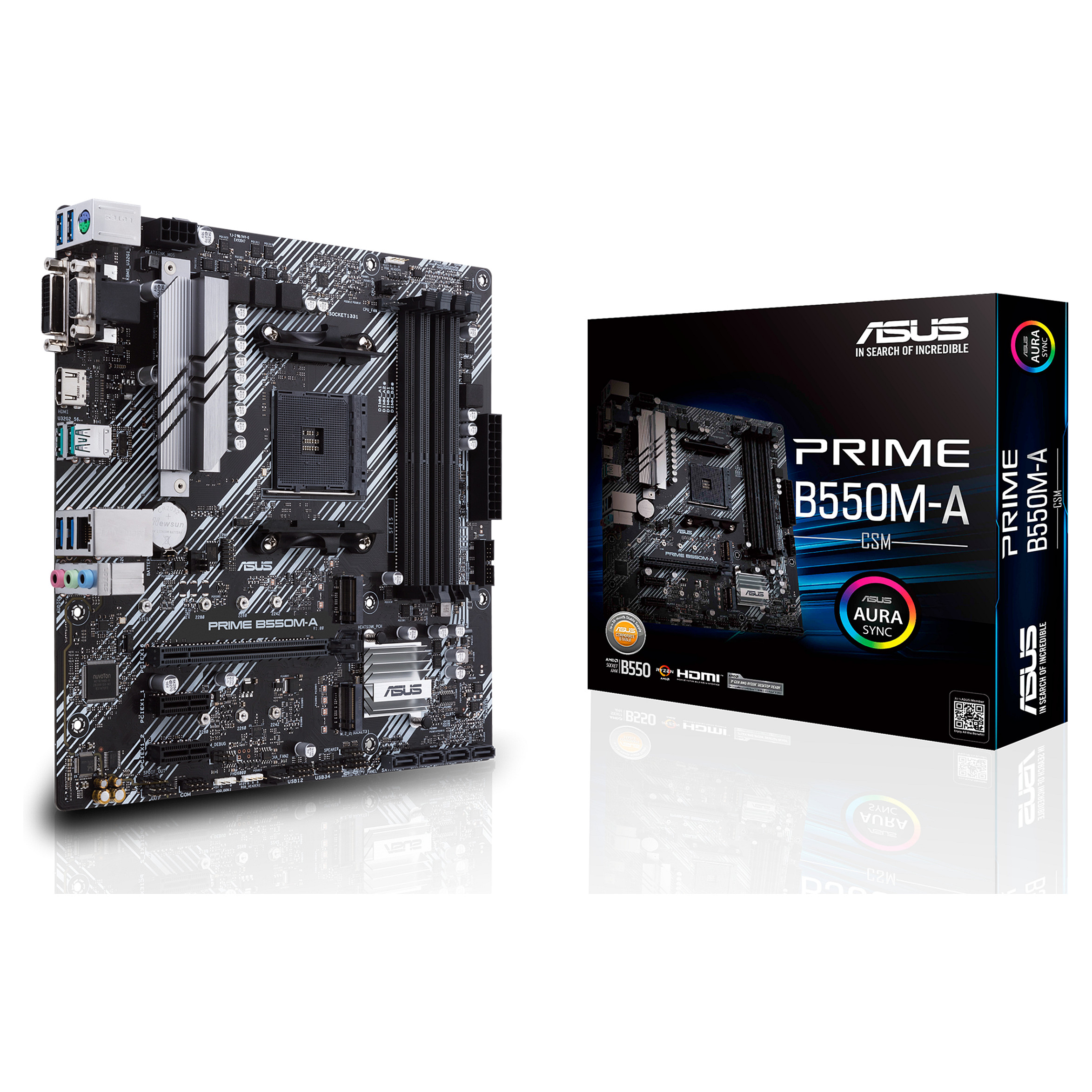 Pllakë Amë AM4 ASUS PRIME B550M-A/CSM - 1