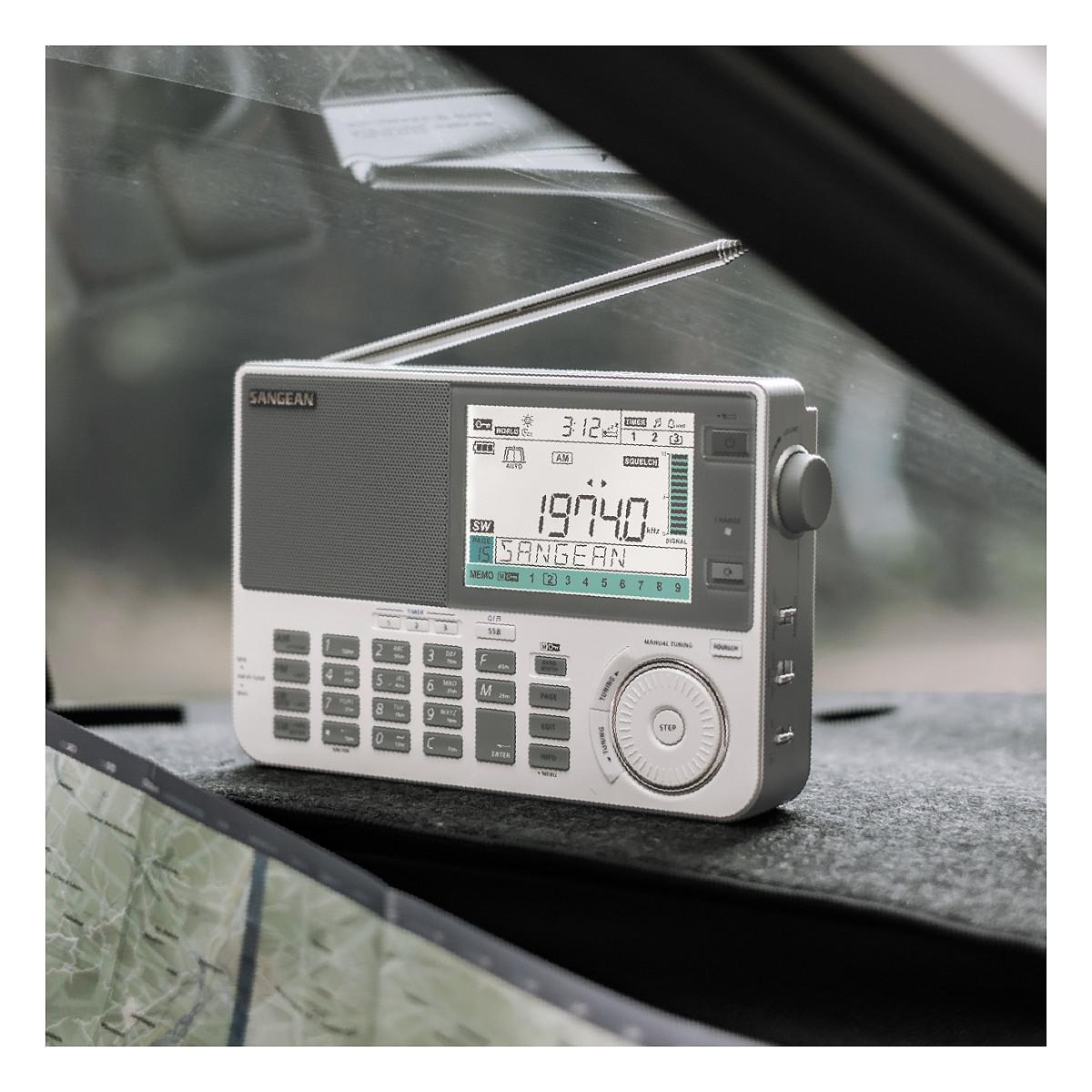 Radio portative Sangean ATS-909X2, AM, FM, LW, SW, ekran LCD, dalje kufjesh 3.5 mm - Bardhë - 6