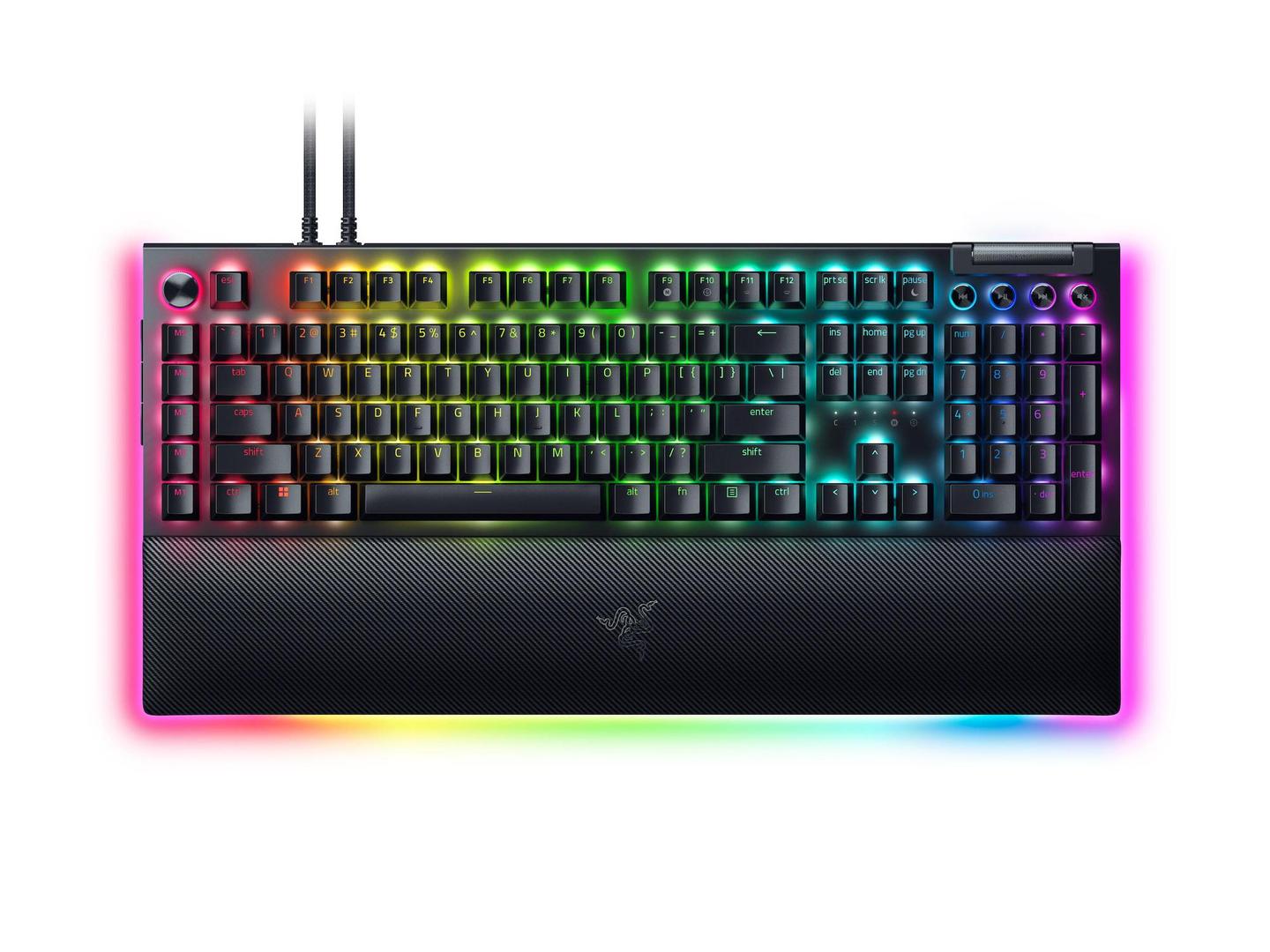 Tastierë Gaming Razer BlackWidow V4 Pro / Mekanike / Wired / Full-Size / Razer Green / 8000 Hz / RGB – Zezë