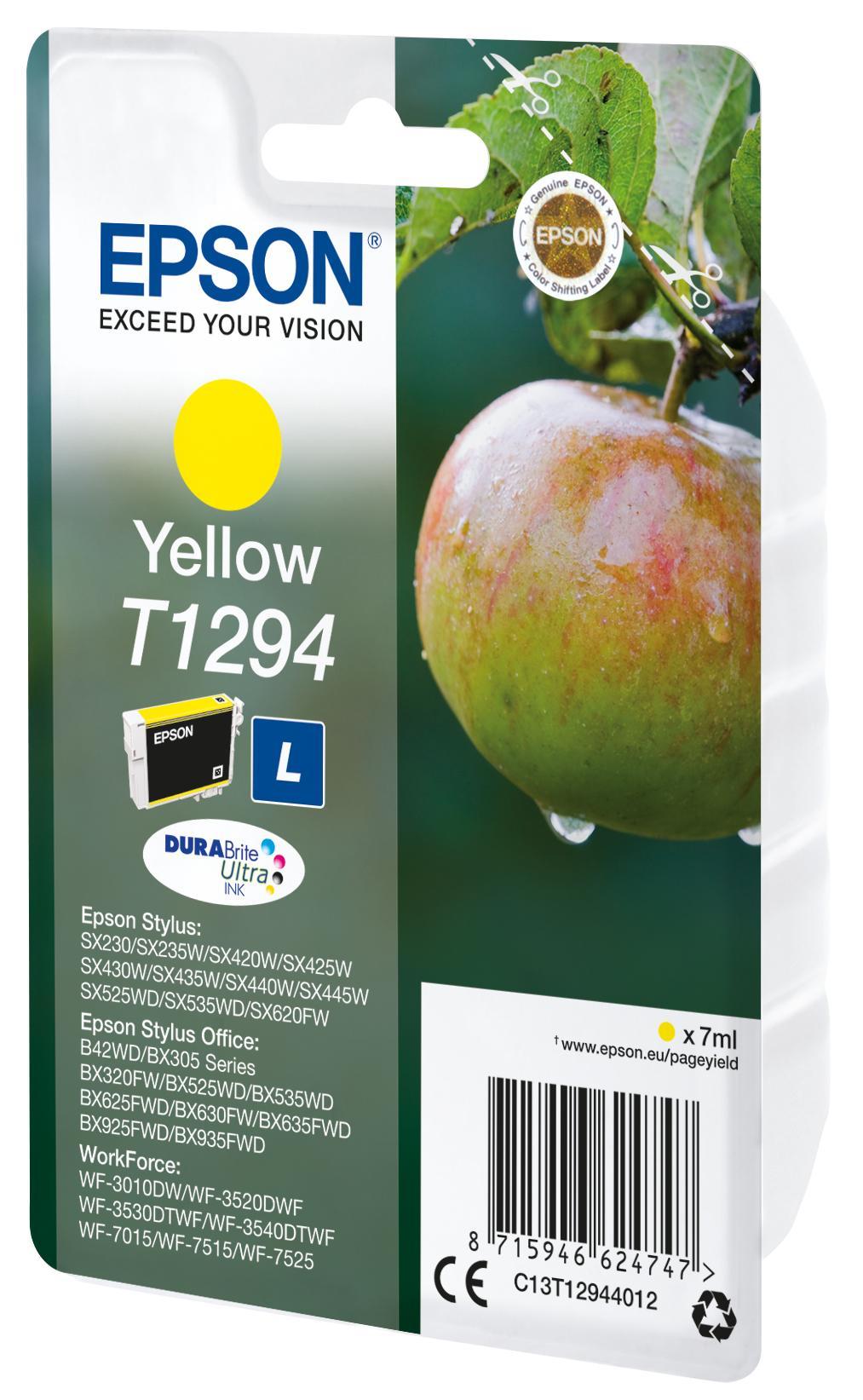 INK Epson T1294 / C13T12944012 / DURABrite Ultra / 7 ml – Verdhë