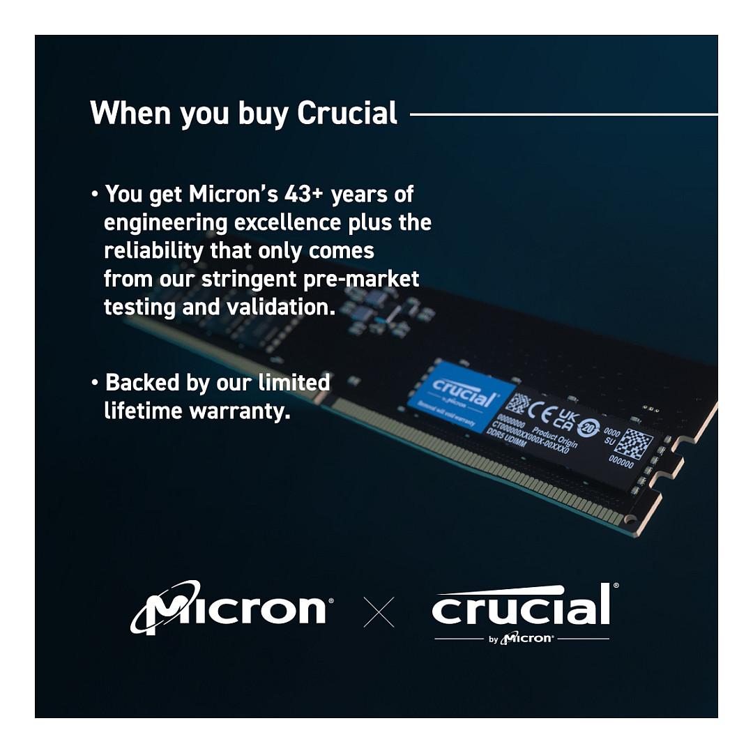 RAM Memorie DDR5 Crucial, 32GB, DIMM, 5600MT/s, CL46 - Zezë - 6