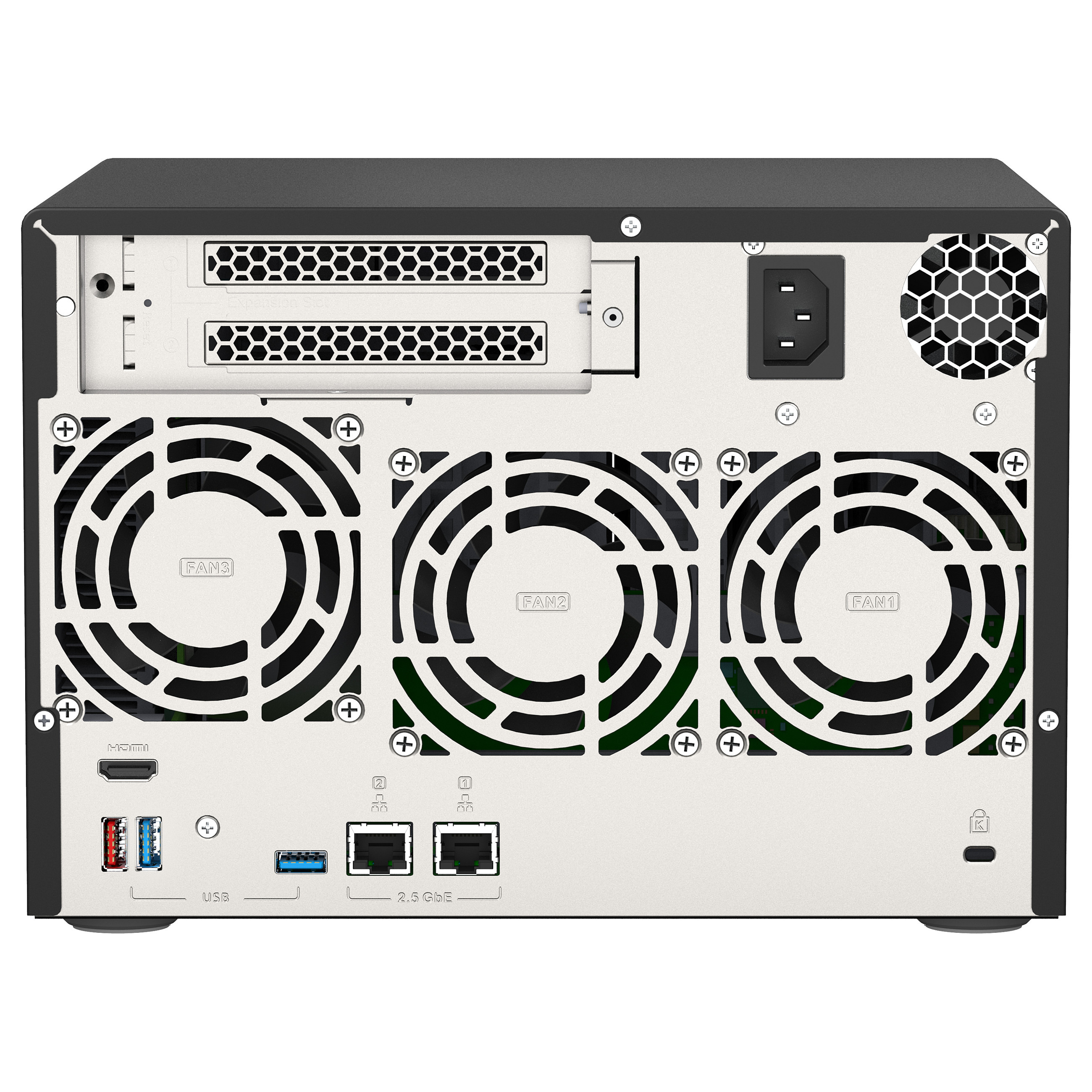 QNAP TVS-675-8G NAS 6-Bay | 8GB DDR4 | Dual 2.5GbE | M.2 NVMe | PCIe Expansion - 6