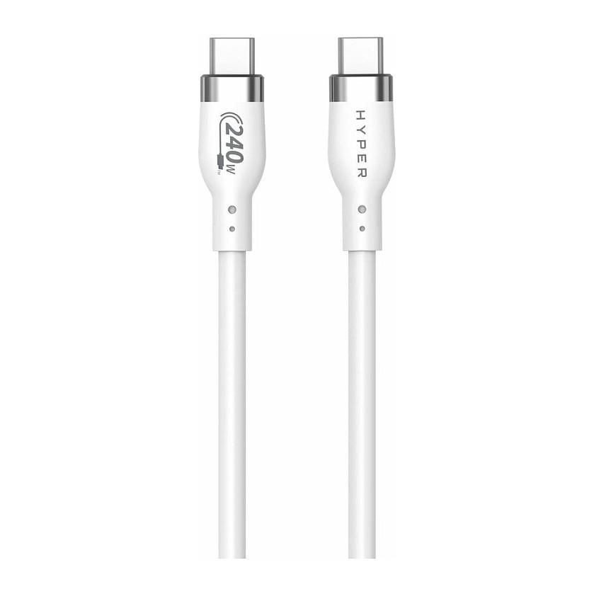 Kabllo USB Targus HyperJuice HJ4001WHGL, USB-C në USB-C, USB 2.0, 240W, 1m - Bardhë