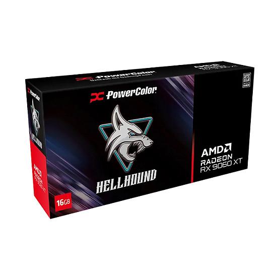 Kartelë Grafike PowerColor Hellhound AMD Radeon RX 9060 XT, 16GB GDDR6, 128-bit, PCIe 5.0 x16, 2xDP 2.1a, HDMI 2.1b - Zezë - 6