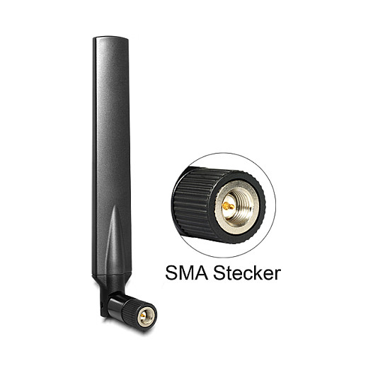 Antena për Rrjet DELOCK LTE Antenna SMA Band 1/3/7/20 / –5 to –2.8 dBi / Omnidirectional / Joint - 1