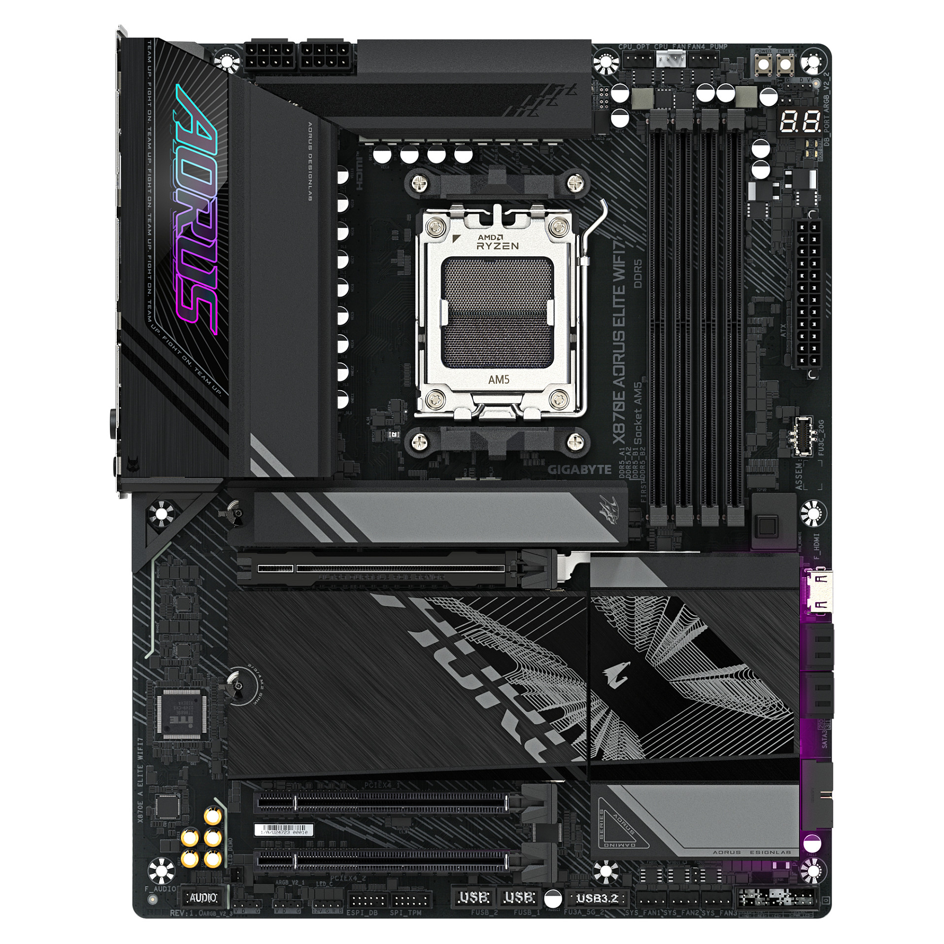 Pllakë Amë AM5 Gigabyte X870E AORUS ELITE WIFI7 ATX - 2