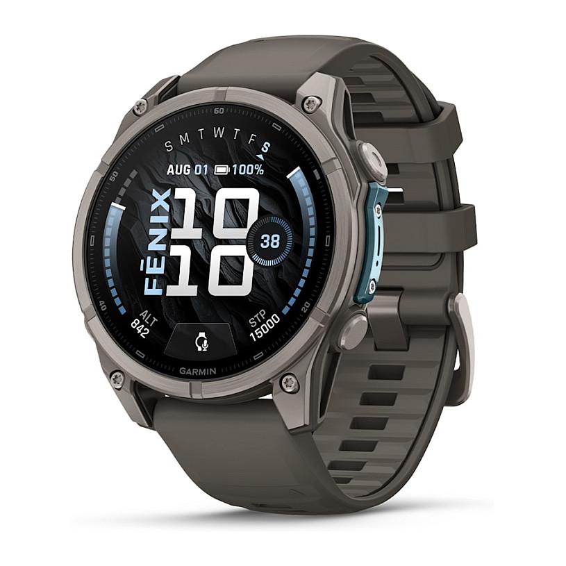 Orë e Mençur Garmin fēnix 9 / 47 mm / AMOLED / Titanium / Rrip Silikoni / GPS - Gri