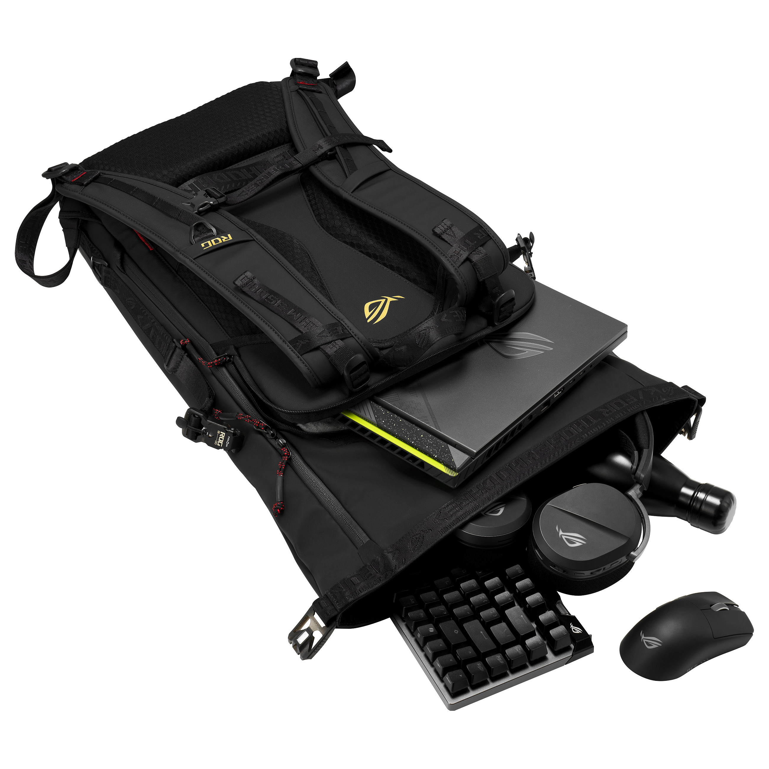 Çantë ASUS ROG SLASH Edition 20 / 18" / 26L / Roll-Top / FIDLOCK / Water-Repellent - Zezë - 7