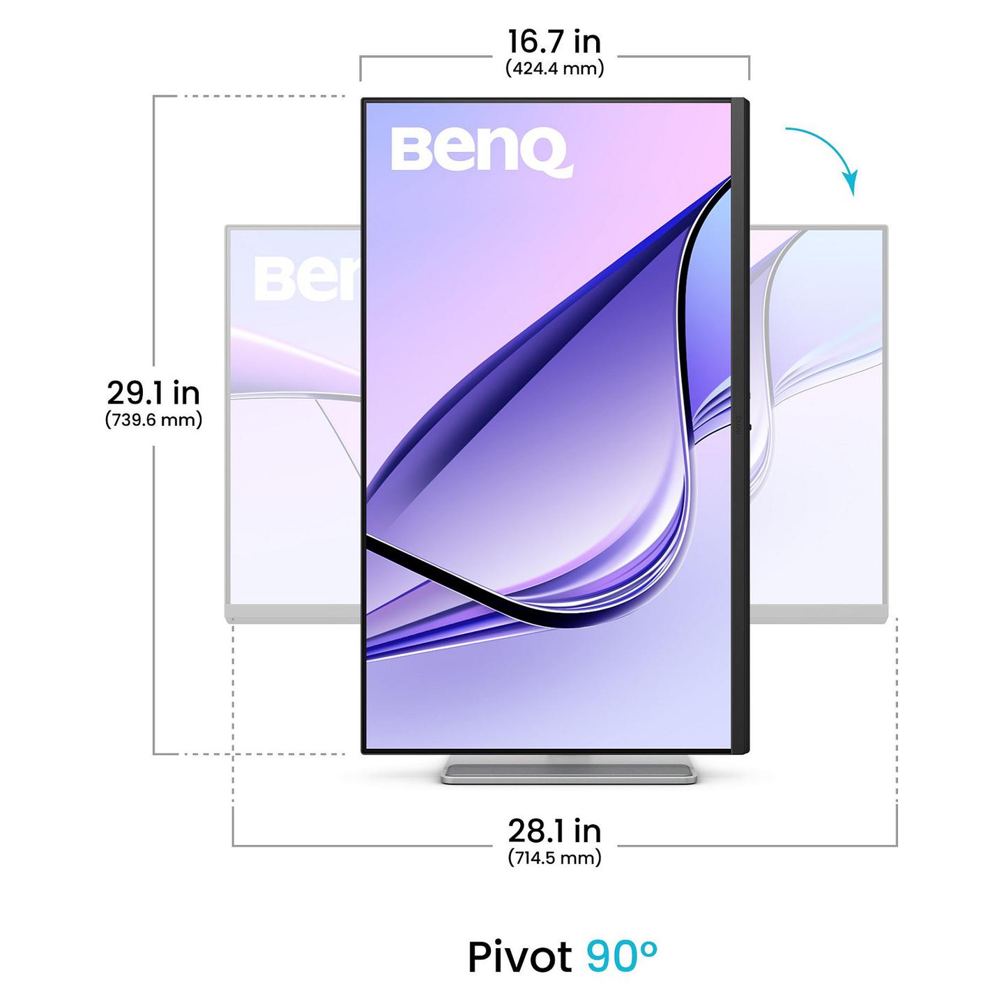 Monitor BenQ MA320U / 31.5" / 4K UHD IPS / 60Hz / 5ms / HDMI+USB-C - Bardhë - 2