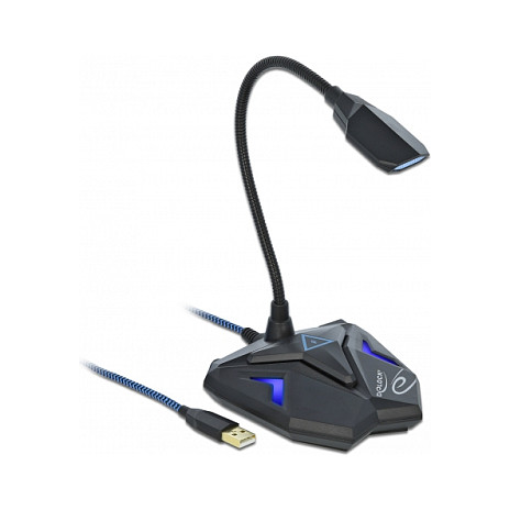 Mikrofon Delock Desktop USB / Gaming Condenser / Gooseneck + Mute Button - Zezë - 2