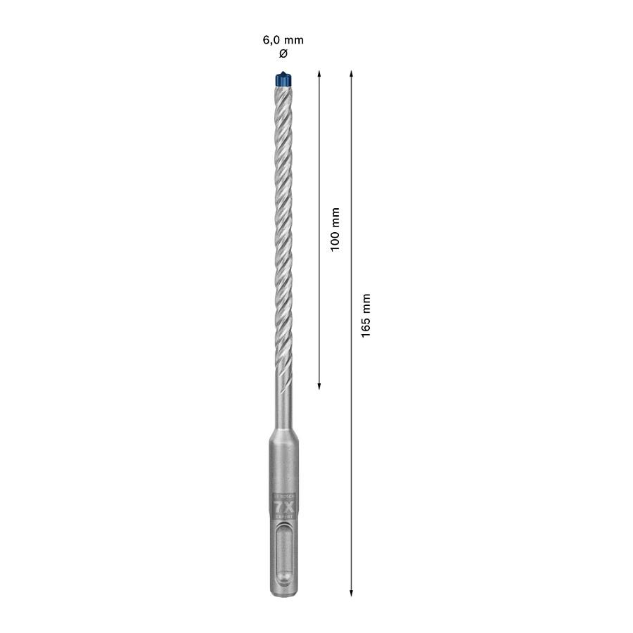 Svedër për Beton Bosch Expert SDS plus-7X, 6x100x165mm - Hiri - 2