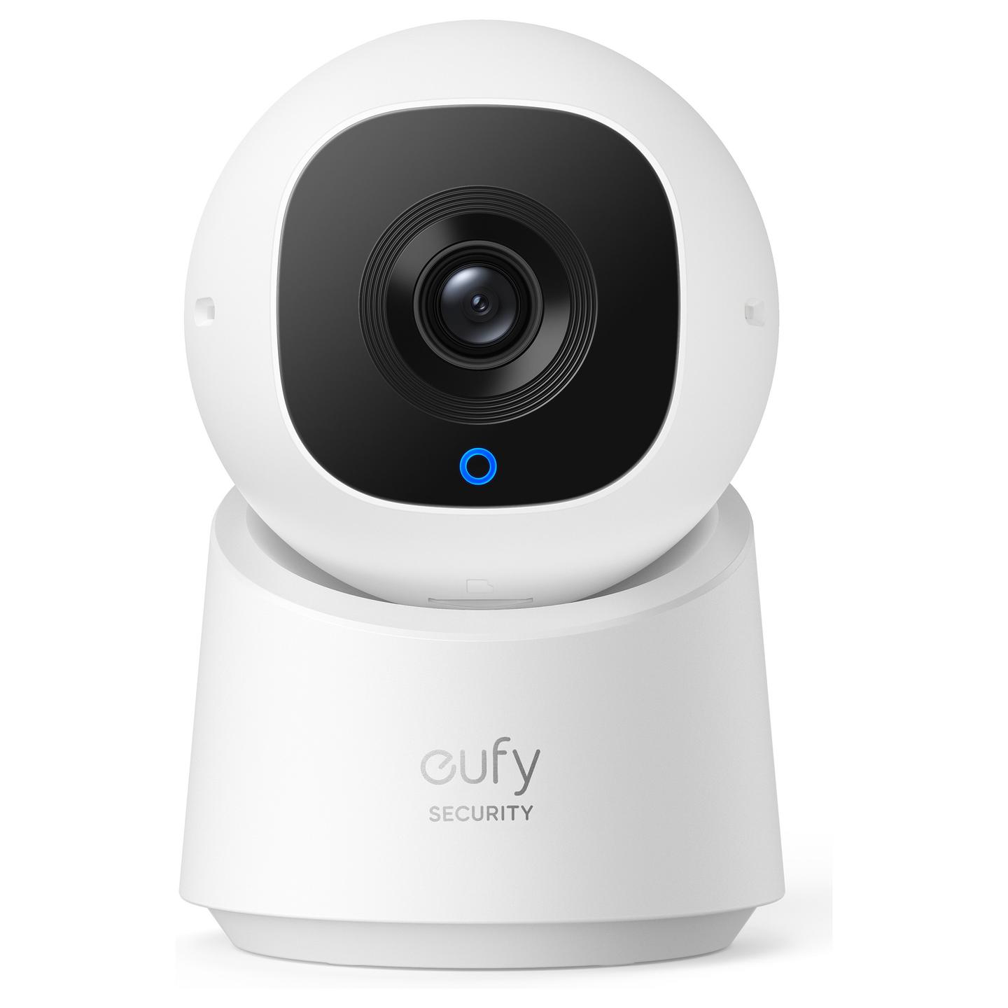 Kamerë Sigurie IP CCTV Anker Eufy C220, 2K, 2.8 mm, 100°, 360°, Wi-Fi 2.4 GHz, IR 10 m, MicroSD 128 GB - Bardhë
