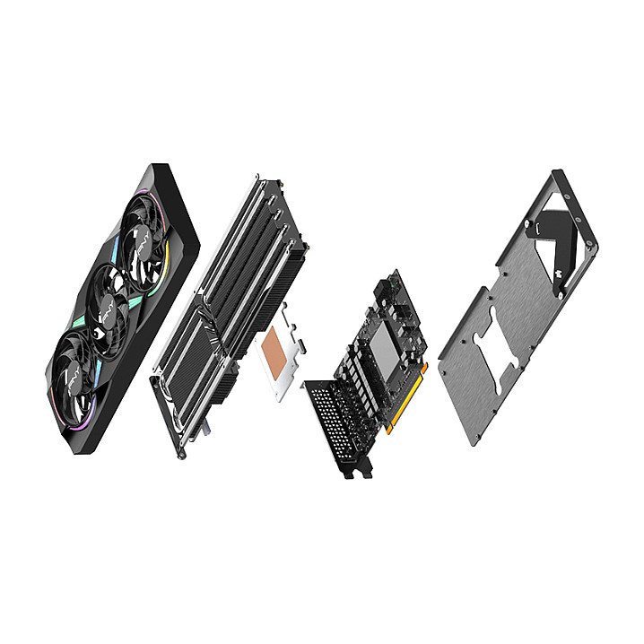 Kartelë Grafike NVIDIA GeForce RTX 5070 / 12GB GDDR7 / PNY EPIC-X RGB OC - 4