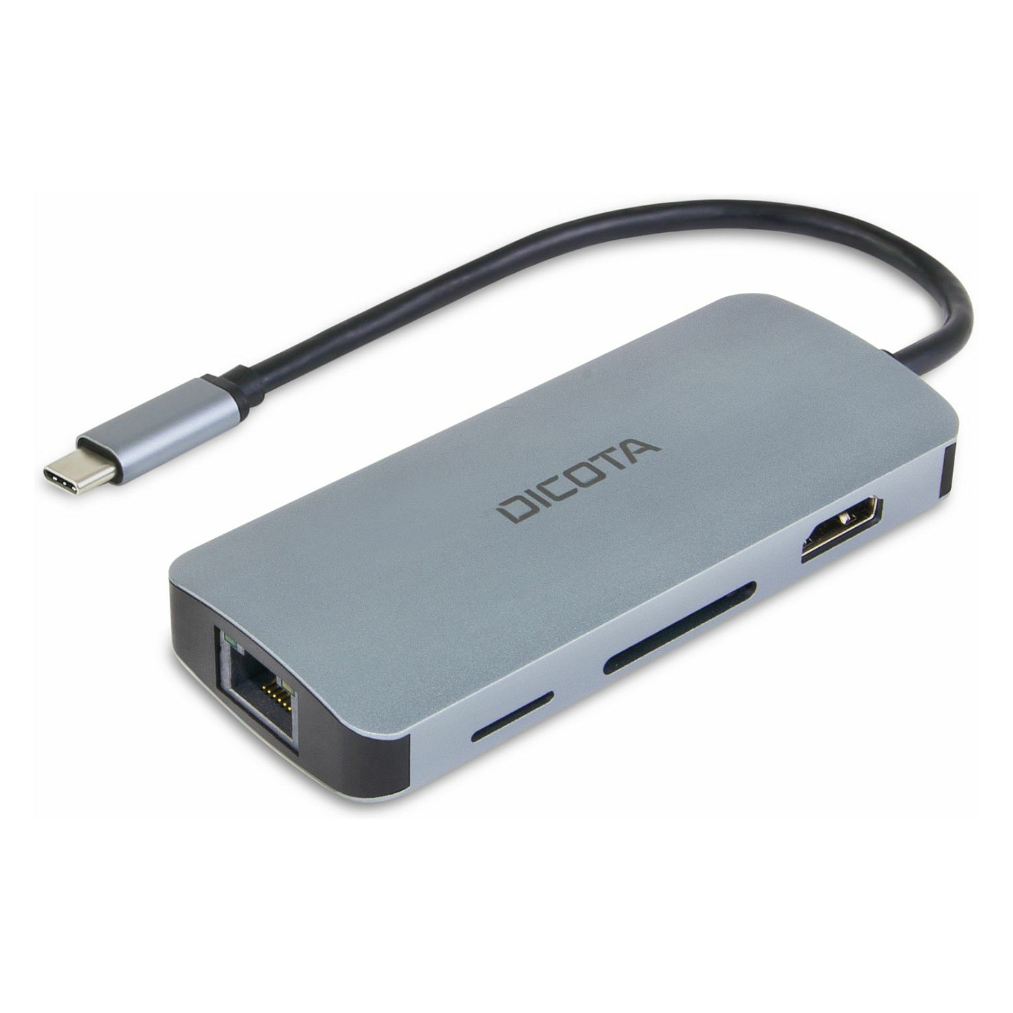 Docking Station D Dicota USB-C 8-in-1 Multi Hub 4K PD 100W silver - 1
