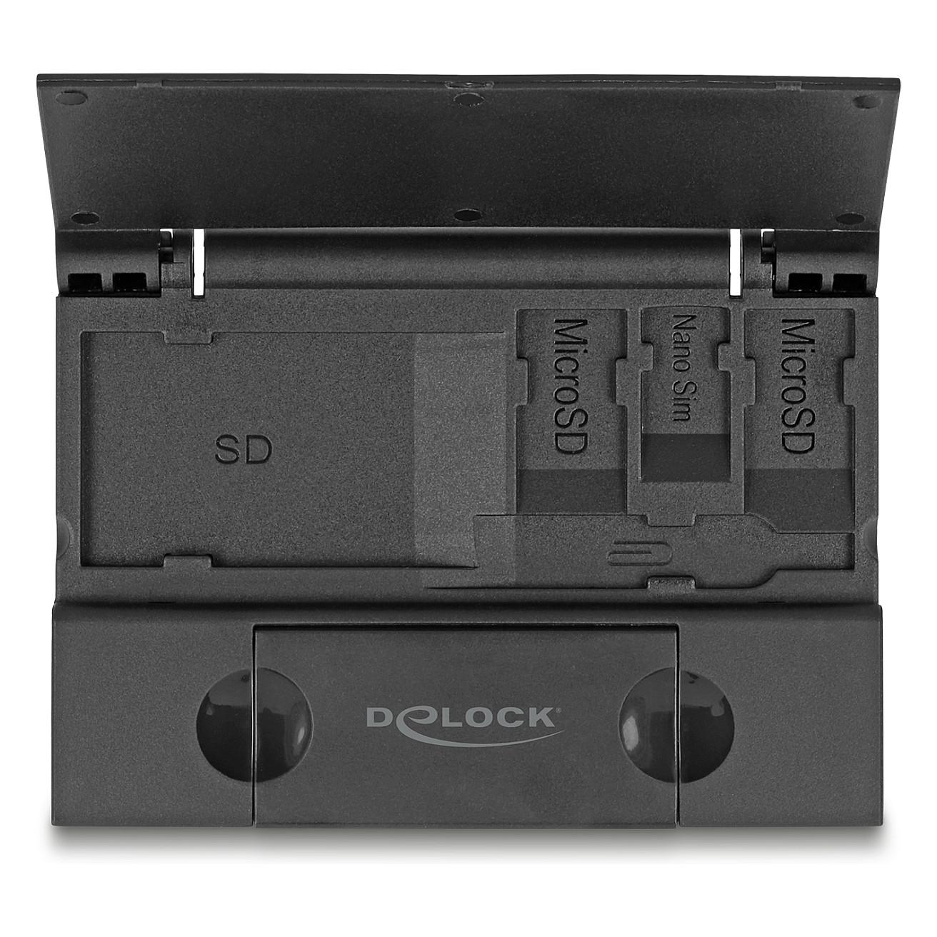 Lexues Kartelash DeLOCK 91014 / SD / SDHC / SDXC / microSD / microSDHC / microSDXC / MMC / USB 3.2 Gen 1 / USB-A / USB-C / 5 Gbit/s - Zezë - 3