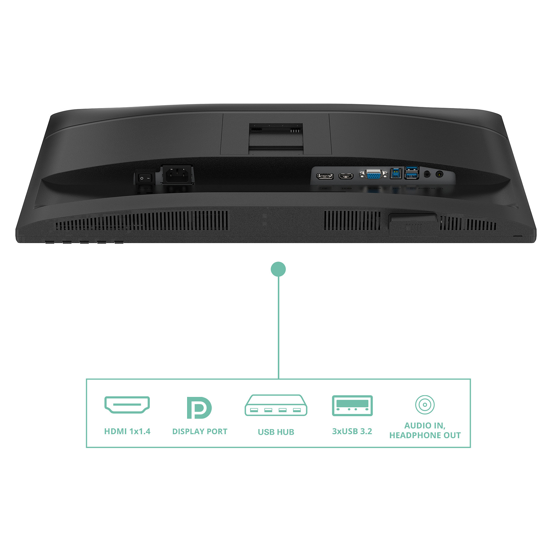 Monitor AOC 24P4U / 23.8" / Full HD IPS / 120 Hz / 4ms / USB +USB-C + VGA + HDMI + DP - Zezë - 3