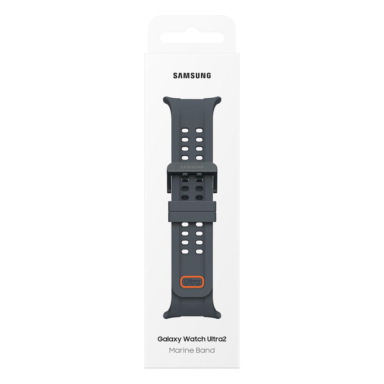 Rrip për ora Samsung Galaxy Watch Ultra2 / Marine Band / Madhësia S/M/L - Zezë - 4