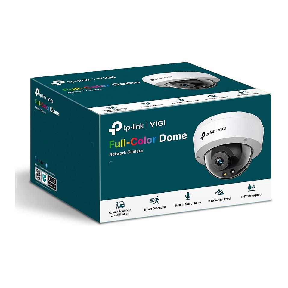 TP-Link VIGI C240, Kamera IP Dome, 4MP, 2.8mm, Full-Color 24/7, PoE, IP67, IK10 – Bardhë/Zezë - 3