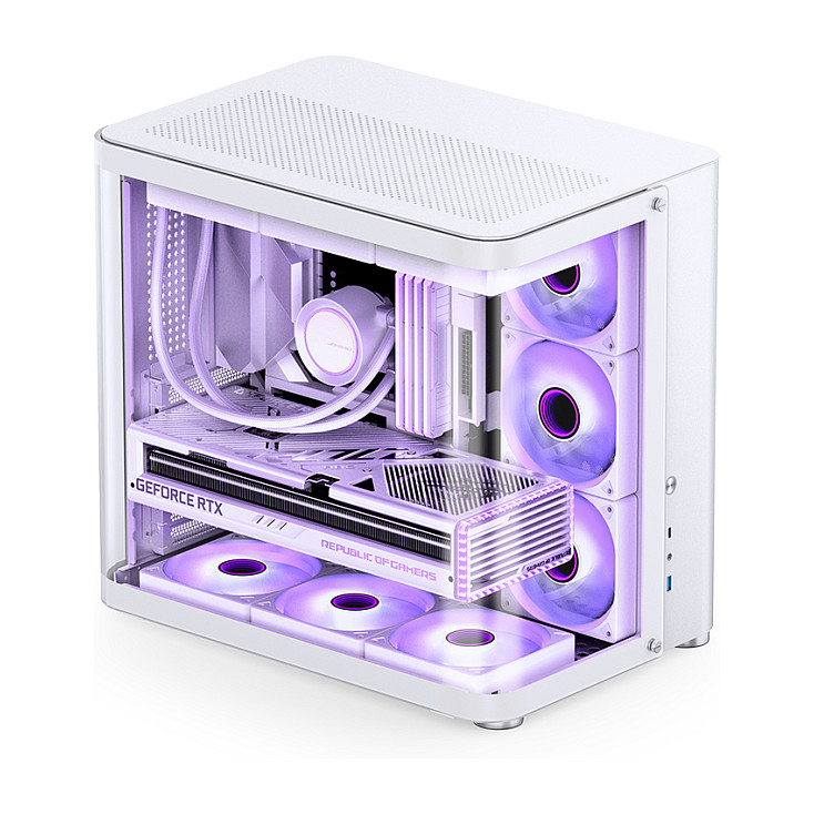Kasë PC Jonsbo TK-2 2.0 / Midi Tower / ATX / Tempered Glass - Bardhë - 1