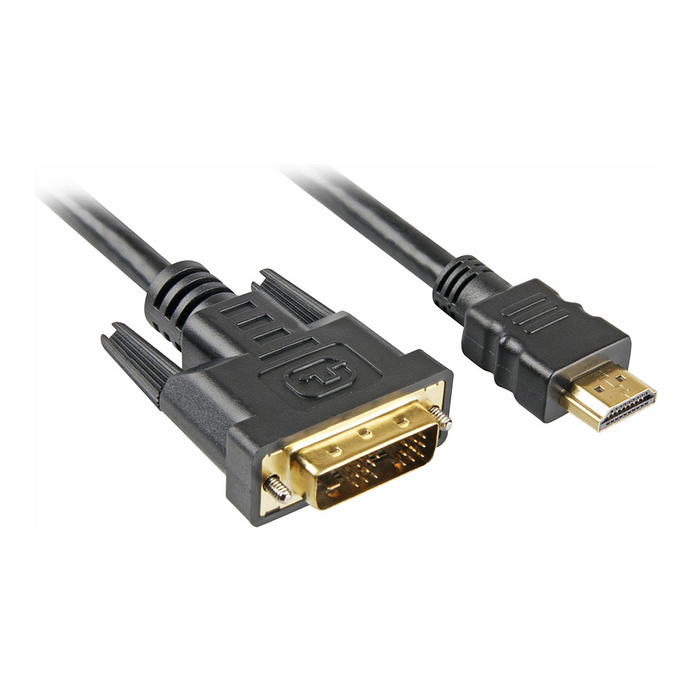 Kabllo Sharkoon HDMI → DVI-D (18+1) / St–St / 3m - Zezë - 1
