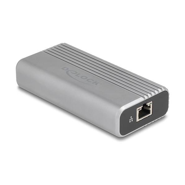Adapter Rrjeti USB DeLOCK 64349 / USB Type-C 40 Gbps / 10 Gigabit LAN / RJ45 / Aquantia AQC113CS - Argjend - 1