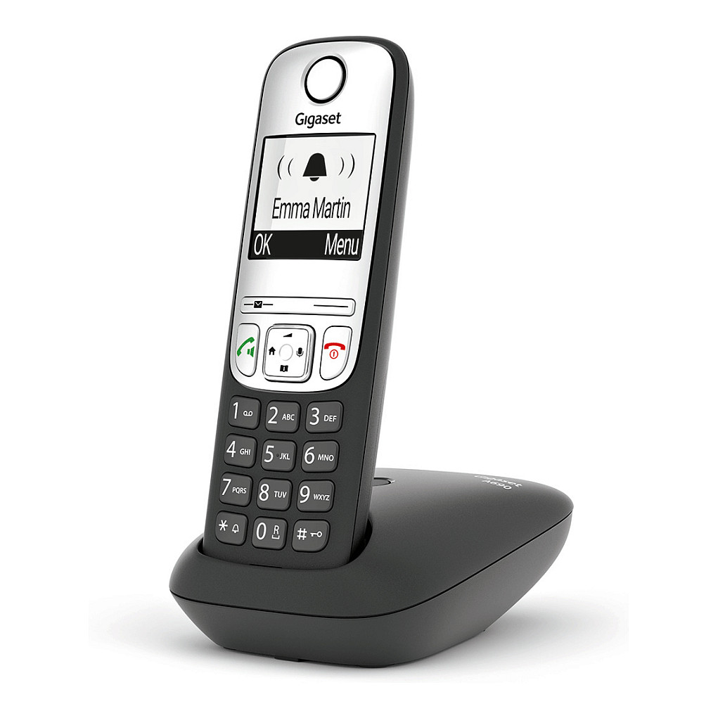 Telefoni thjeshtë analog A690 DECT - Zezë / Argjend - 4