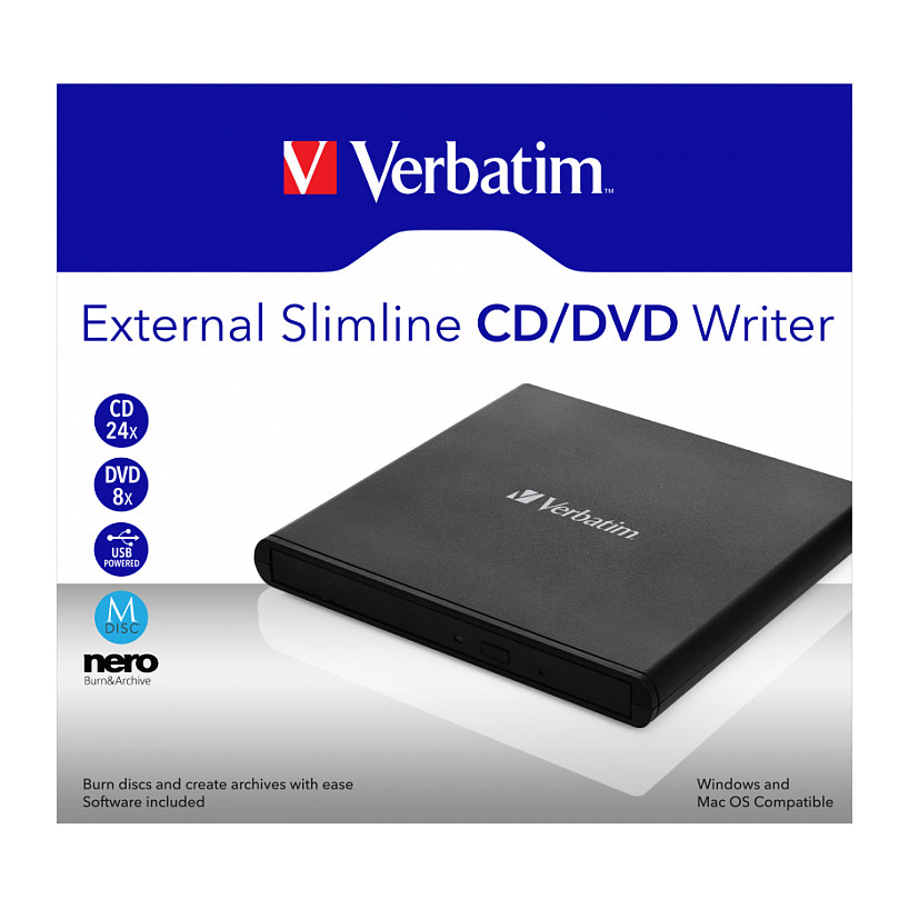 DVD e Jashtme Verbatim / Mobile DVD ReWriter / USB 2.0 / Light Version / 53504 - 4
