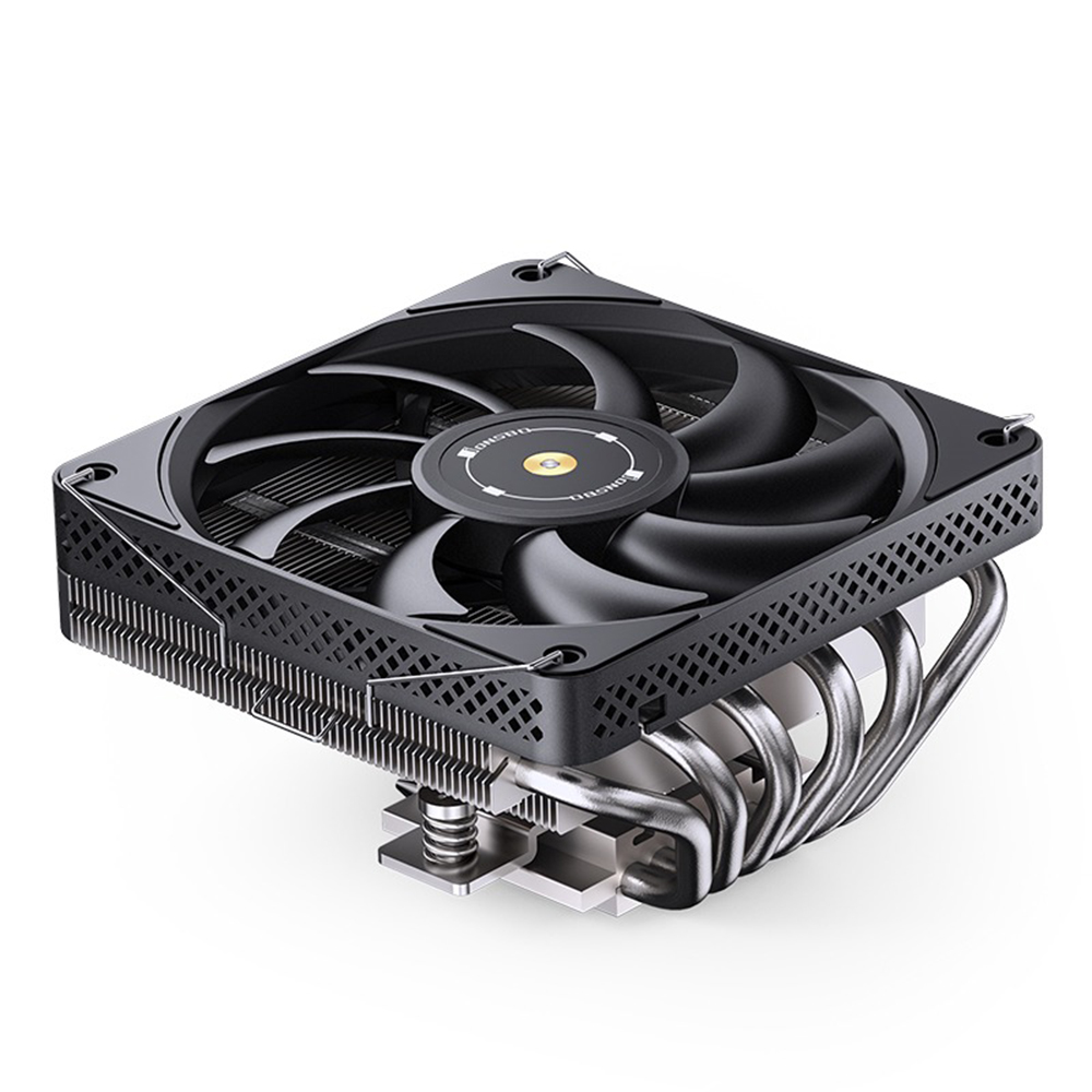 Ftohës për Procesor Jonsbo HP600 / Low-Profile / 210W TDP / 6×6mm Heatpipe / 120mm PWM Fan / LGA115x/1200/1700 / AM4/AM5 – Zezë