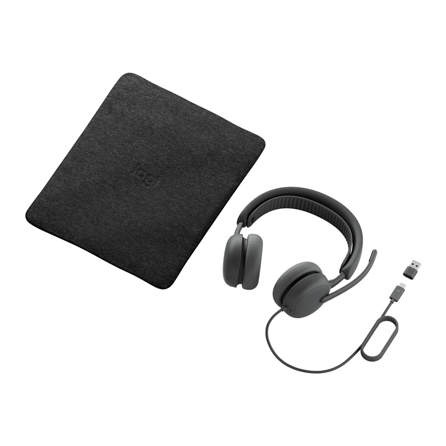 Kufje me kabllo Logitech Zone Wired 2 / USB-C & USB-A / ANC - Graphite - 6
