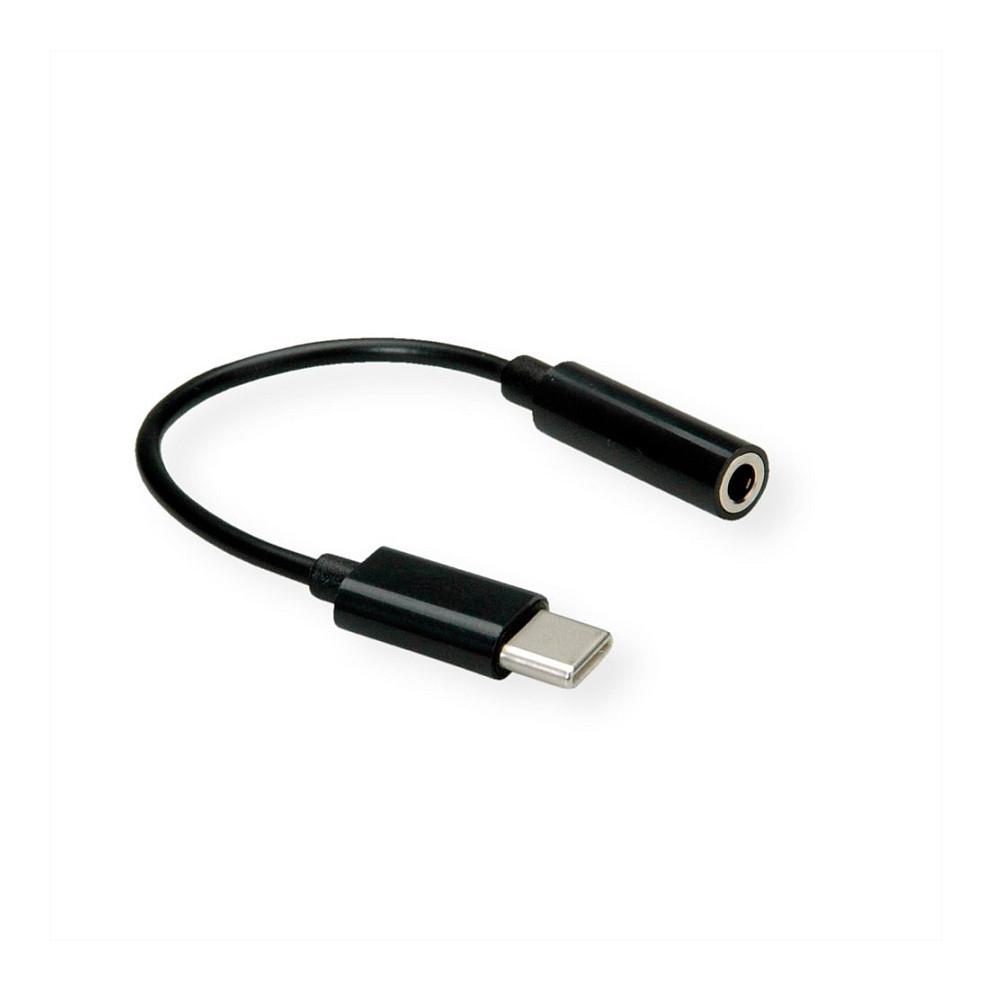 Adapter Audio VALUE 12.99.3214, USB-C Mashkull në 3.5mm Femër, 13cm - Zezë