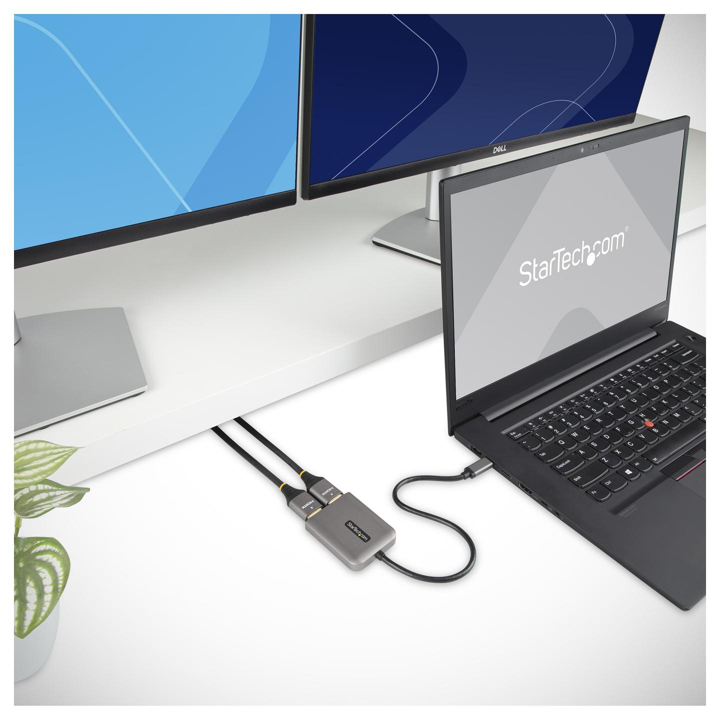 Adapter Grafik StarTech.com MST14CD122HD, USB-C në 2x HDMI, 4K 60Hz, MST, HDR, kabllo 30cm - Gri/Zezë - 7