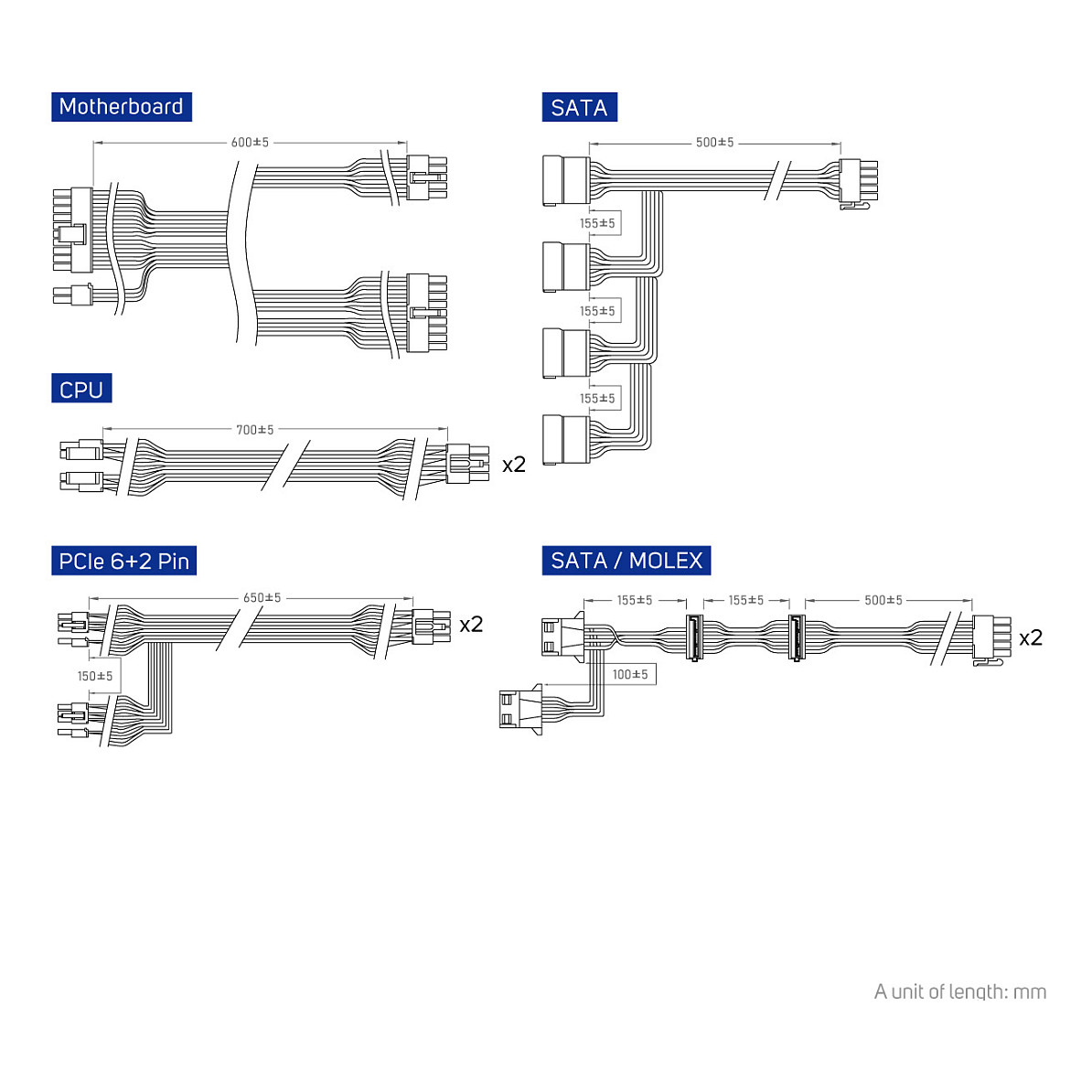 Furnizues Energjie 1000W FSP VITA GM 80+ Gold ATX 3.0 Vollmodular - 6