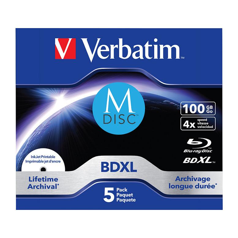 Disk Blu-ray Verbatim, BDXL, 100 GB, Paketi me 5 copë, Jewelcase