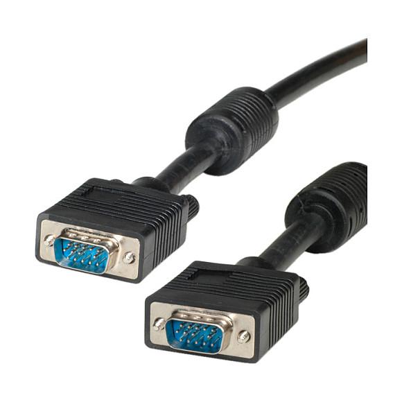 Kabllo VGA ROLINE 11.04.5265 / VGA (D-Sub) / HD-15 / 15m - Zezë