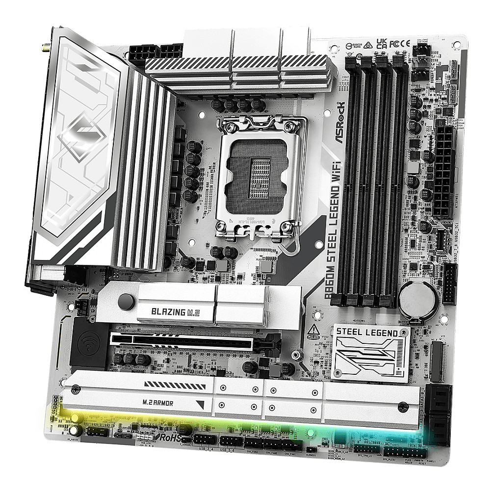 Pllakë Amë ASRock / B860M Steel Legend WiFi / 1851 / mATX / HDMI-DP / DDR5 - 4