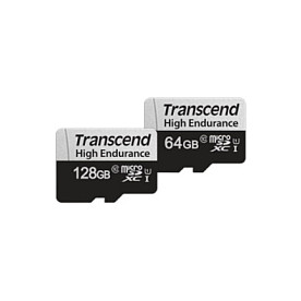 Kartë Memorie SD CARD microSD 64GB Transcend SDXC USD350V w/Adapter - 1