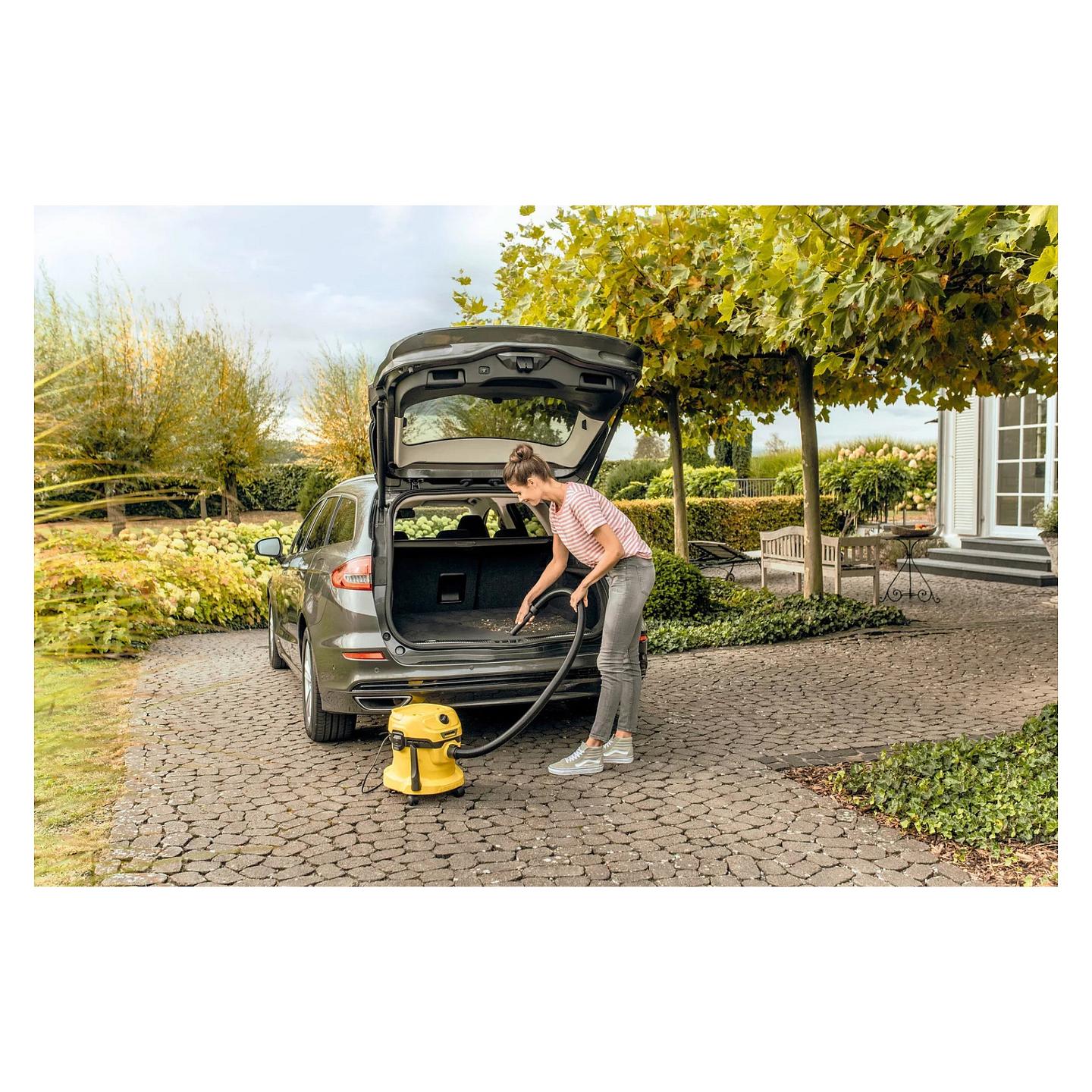 Fshesë me Vakum Kärcher WD 2 Plus V-12/4/18 / 1000W / 12L / 220W / 4m / 1.8m – Verdhë - 9