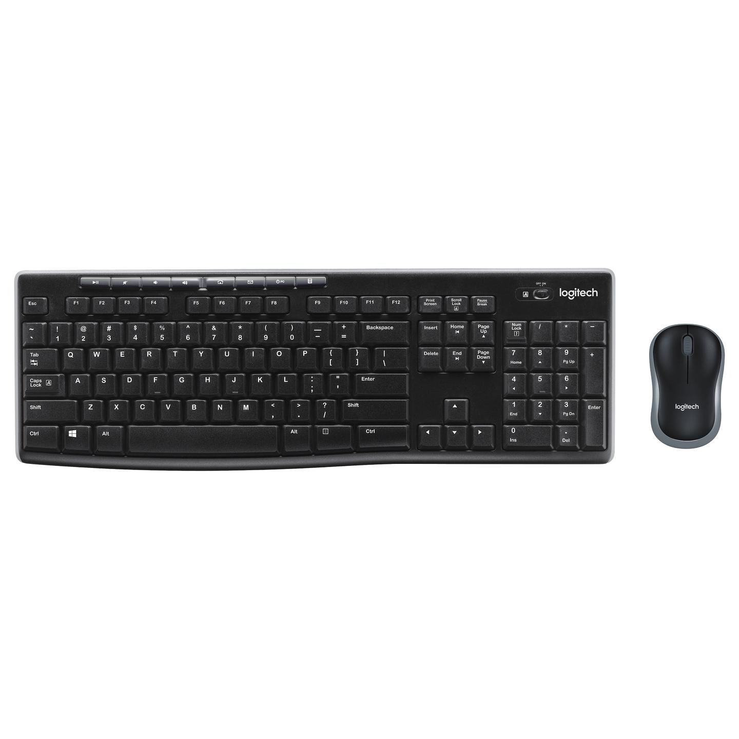 Combo (Tastierë & Maus) Logitech Wireless Combo MK270 / 920-004512 / Wireless 2.4GHz / IT / Full-Size / Shortcut Keys – Zezë