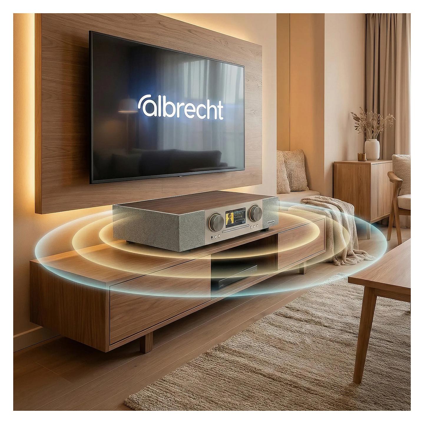 Radio Interneti Albrecht DR 1000, CD, DAB+, FM, Wi-Fi, Bluetooth, 30 W, Ekran LCD 4.3" – Kafe - 4