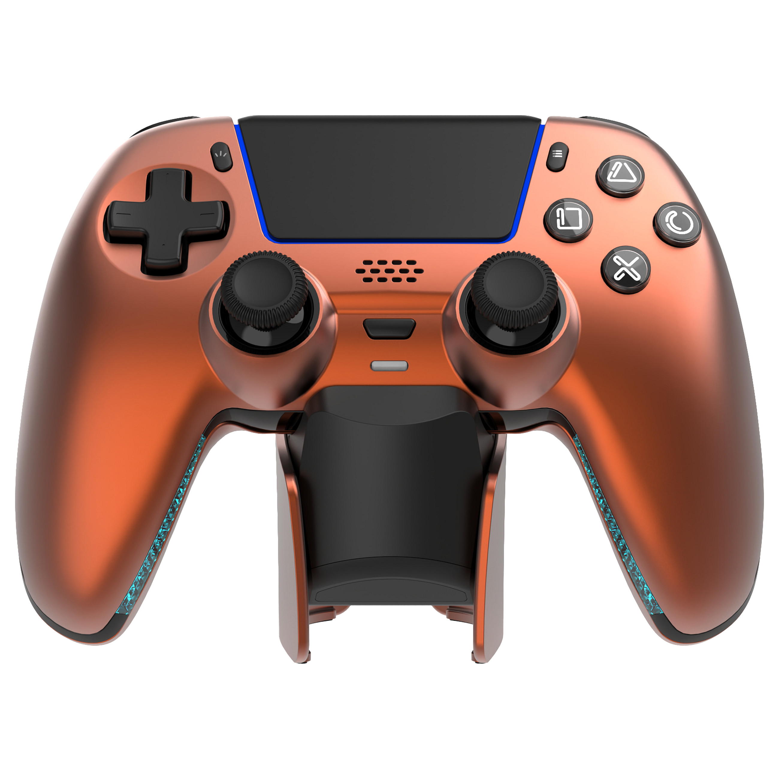 Kontroller Gaming Deltaco GAM-199 Orange/Copper / Wireless / Bluetooth 5.3 / USB-C / PS5 / PC / Android / iOS - Portokalli