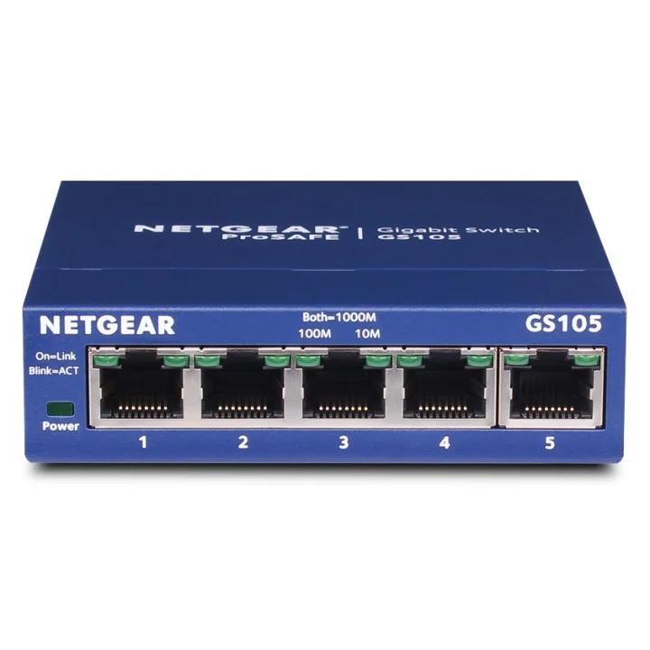 Switch NETGEAR GS105GE / 5-Port Gigabit / Unmanaged / Desktop / Fanless / 10Gbps - Blu - 2