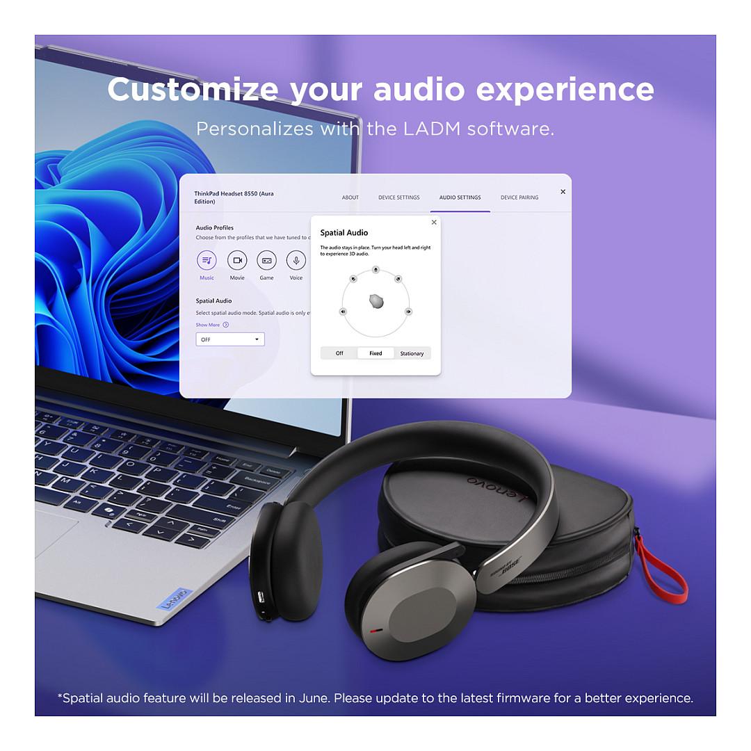 Kufje pa kabllo Lenovo ThinkPad 8550 / Bluetooth 5.3 / ANC / USB-A - Hiri - 27