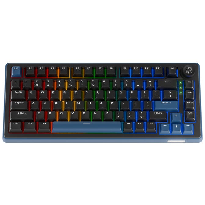 Tastierë Gaming Ducky OK-M 75 / 75% / Mekanike / KTT Wine Red / Hot-Swap / Wired&Wireless / RGB / USB-C / Bluetooth + 2.4 GHz - Zezë