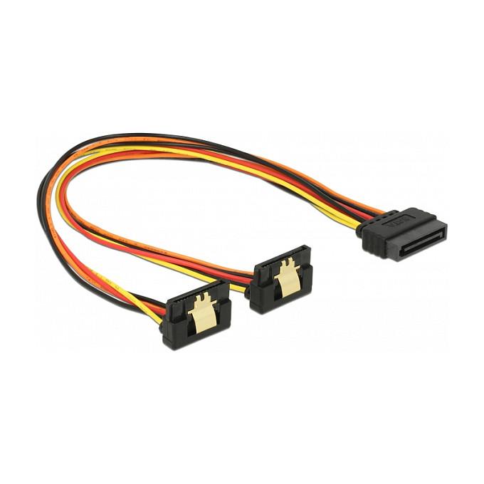 Kabllo për Furnizim me Energji DeLOCK 60159, SATA 15-pin në 2 x SATA 15-pin, 30 cm - Shumëngjyrëshe