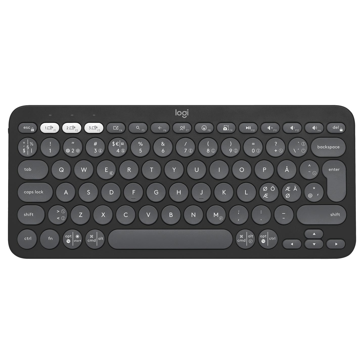 Tastierë pa kabllo Logitech Pebble Keys 2 K380s, Bluetooth, QWERTY, Multi-Device – Grafit