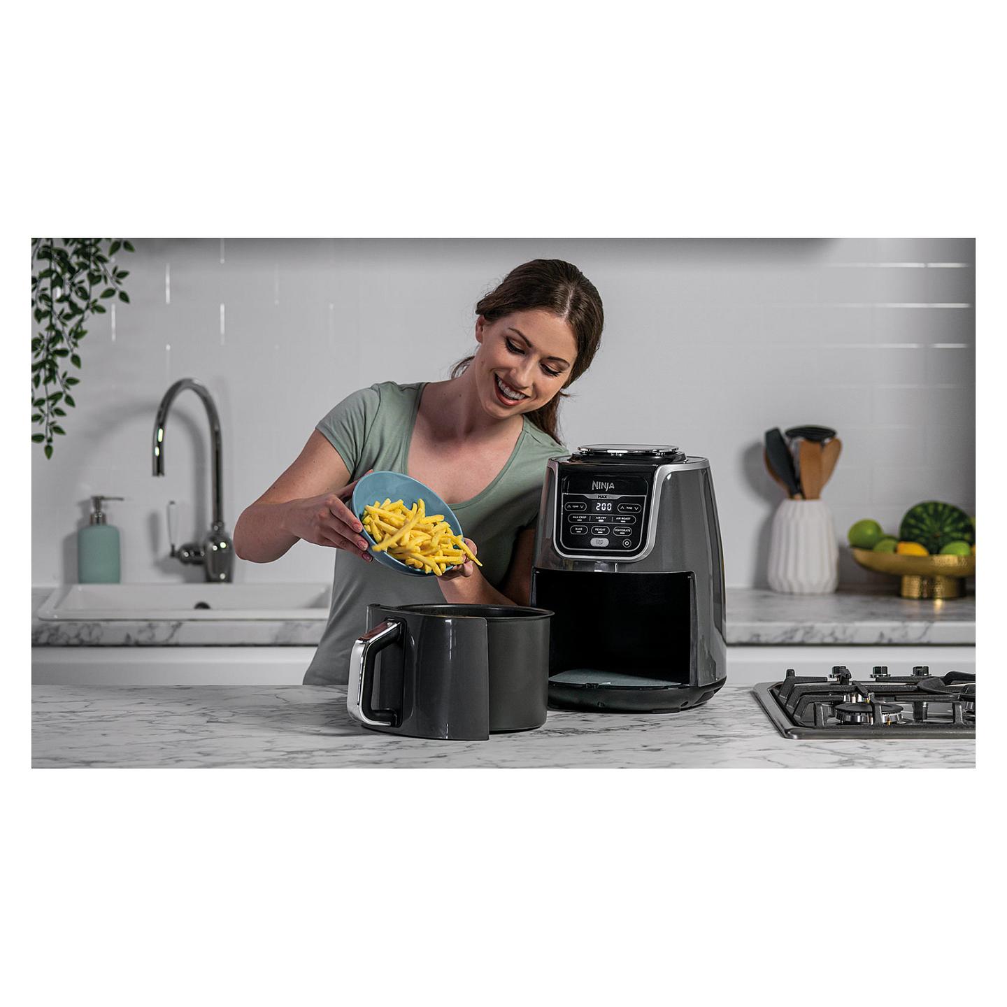Fryer Ninja MAX / AF160EU / 5.2L / 1750W / 6 Programe / 40–240°C / Digital Timer / Ceramic Coating – Gri/Zezë - 10