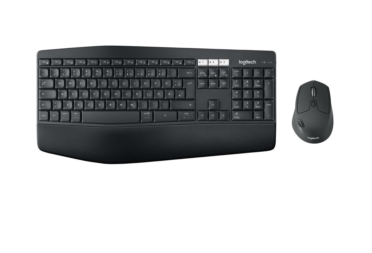 Combo (Tastierë & Maus) Logitech MK850 Performance / 920-008223 / Wireless / Bluetooth + 2.4GHz / QWERTZ Swiss / Ergonomik – Zezë  
