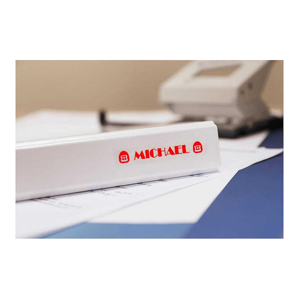 Shirit për printer etiketash Brother TZe-132, 12 mm × 8 m, tekst i kuq - Transparente - 2