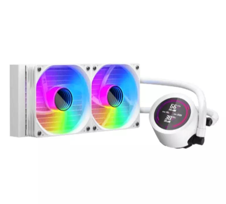 Ftohës për Procesor 1stPlayer TS4 RGB, 240mm, AIO, 2x 120mm, ARGB, 250W TDP - Bardhë